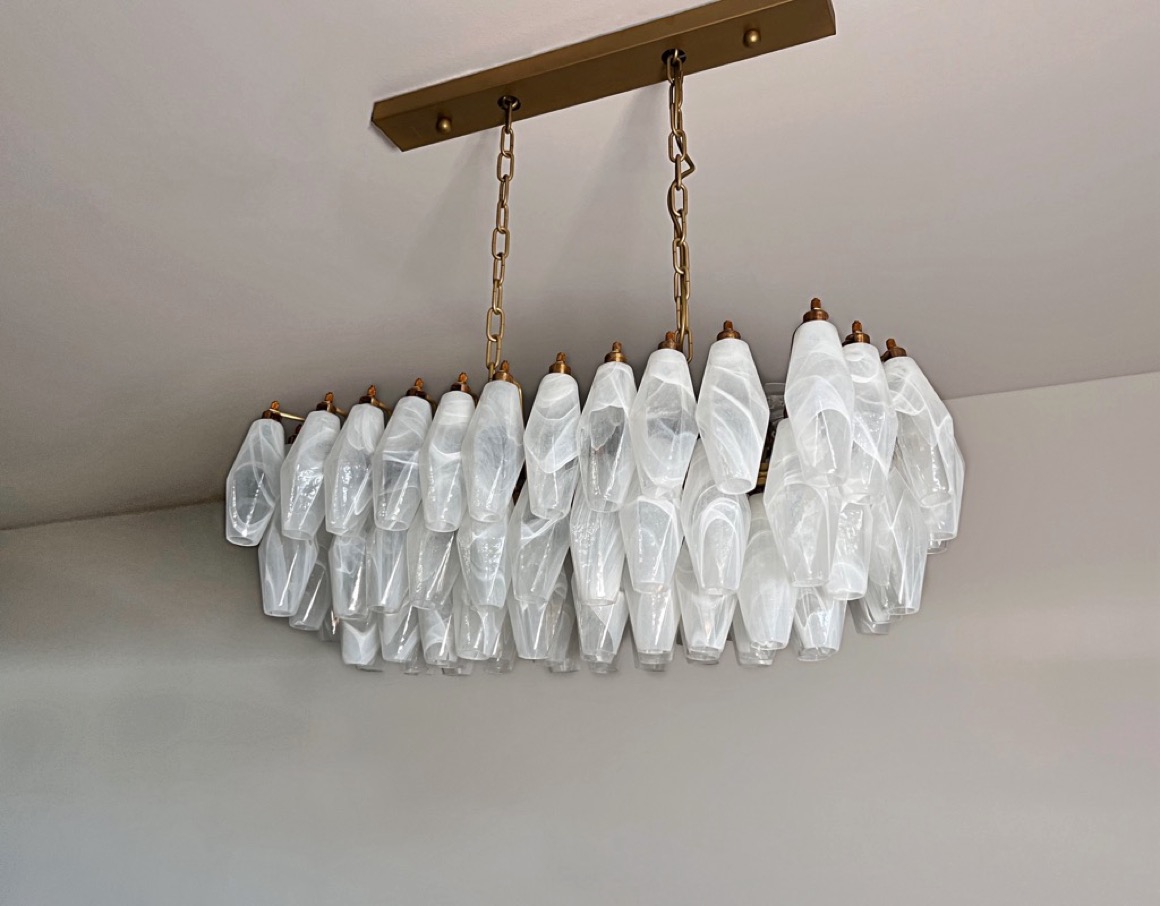 Handblown Murano glass — Poliedri White