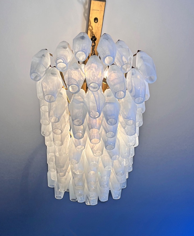 Handblown Murano glass — Poliedri White