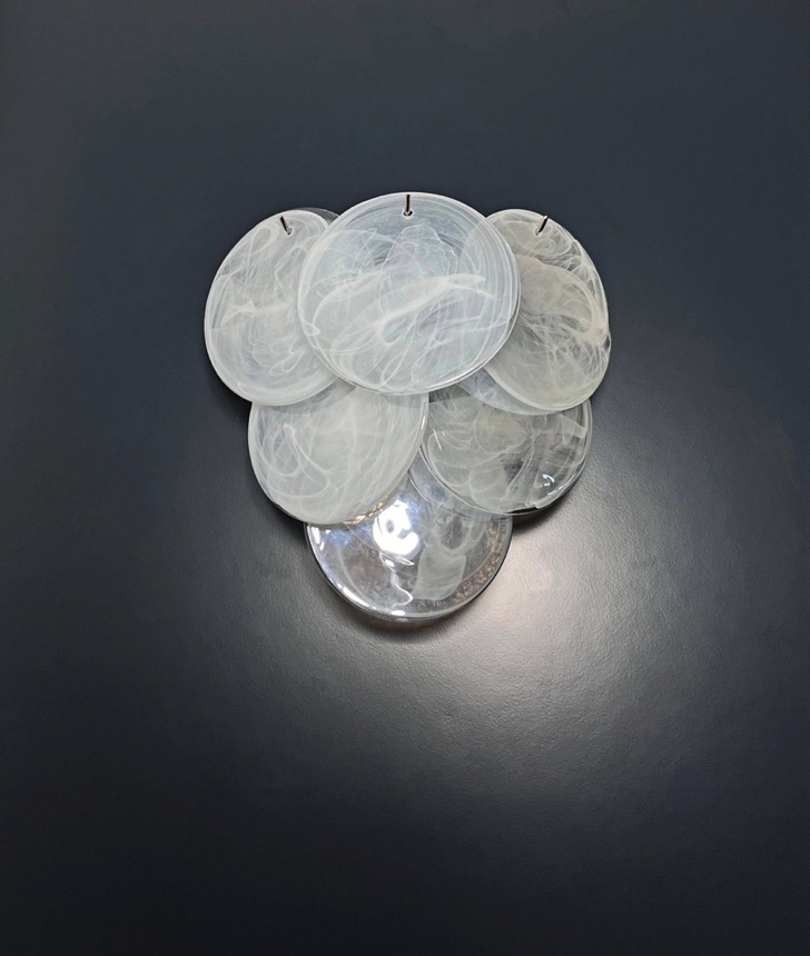 Handblown Murano glass — Disks White