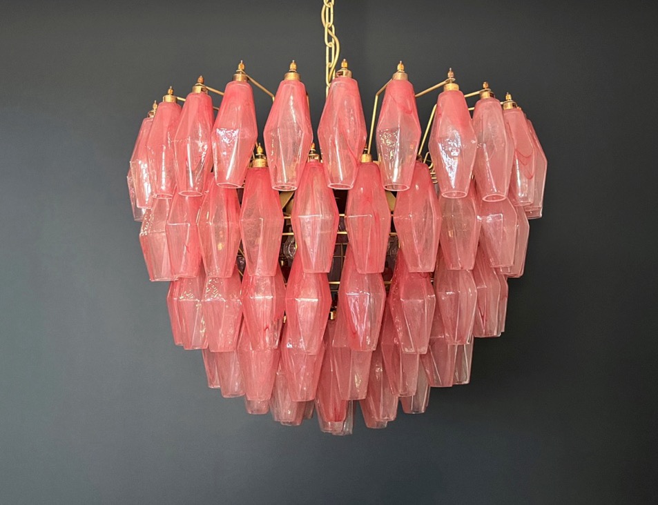 Handblown Murano glass — Poliedri Pink