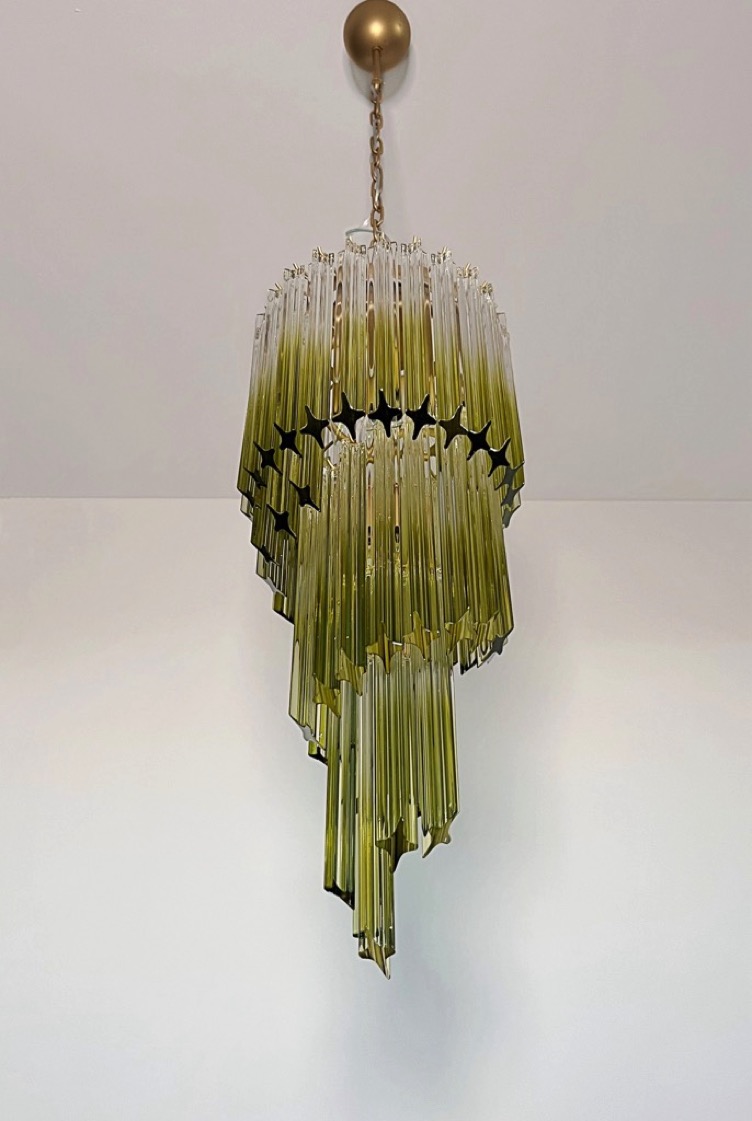 Handblown Murano glass — Quadriedri Green