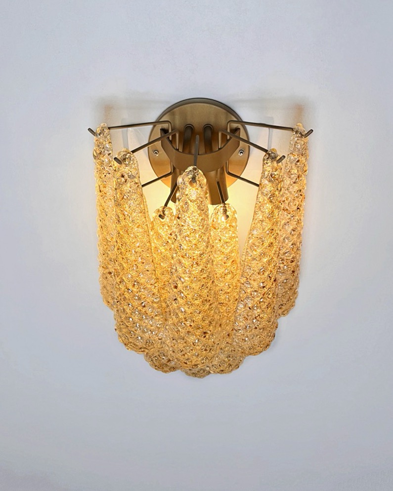 Handblown Murano glass — Drops Amber
