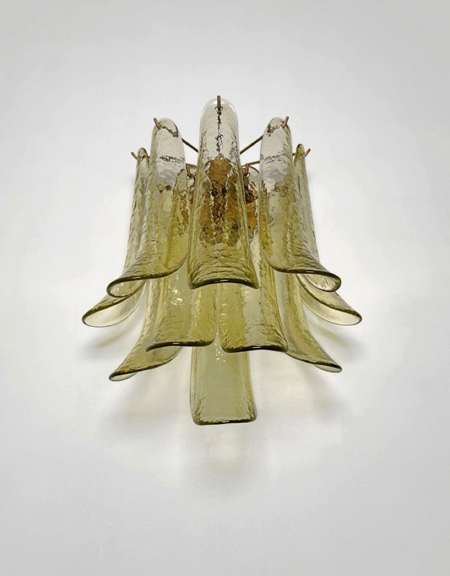 Handblown Murano glass — Petal Green