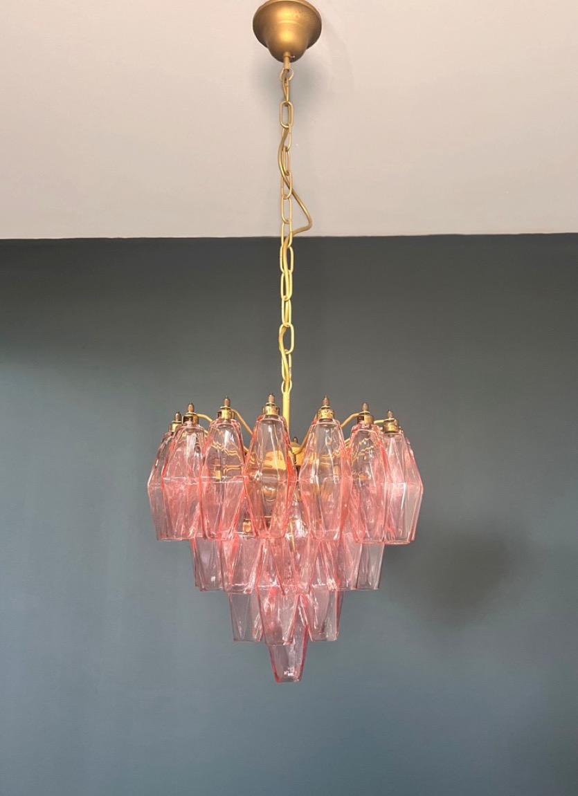 Handblown Murano glass — Poliedri Pink