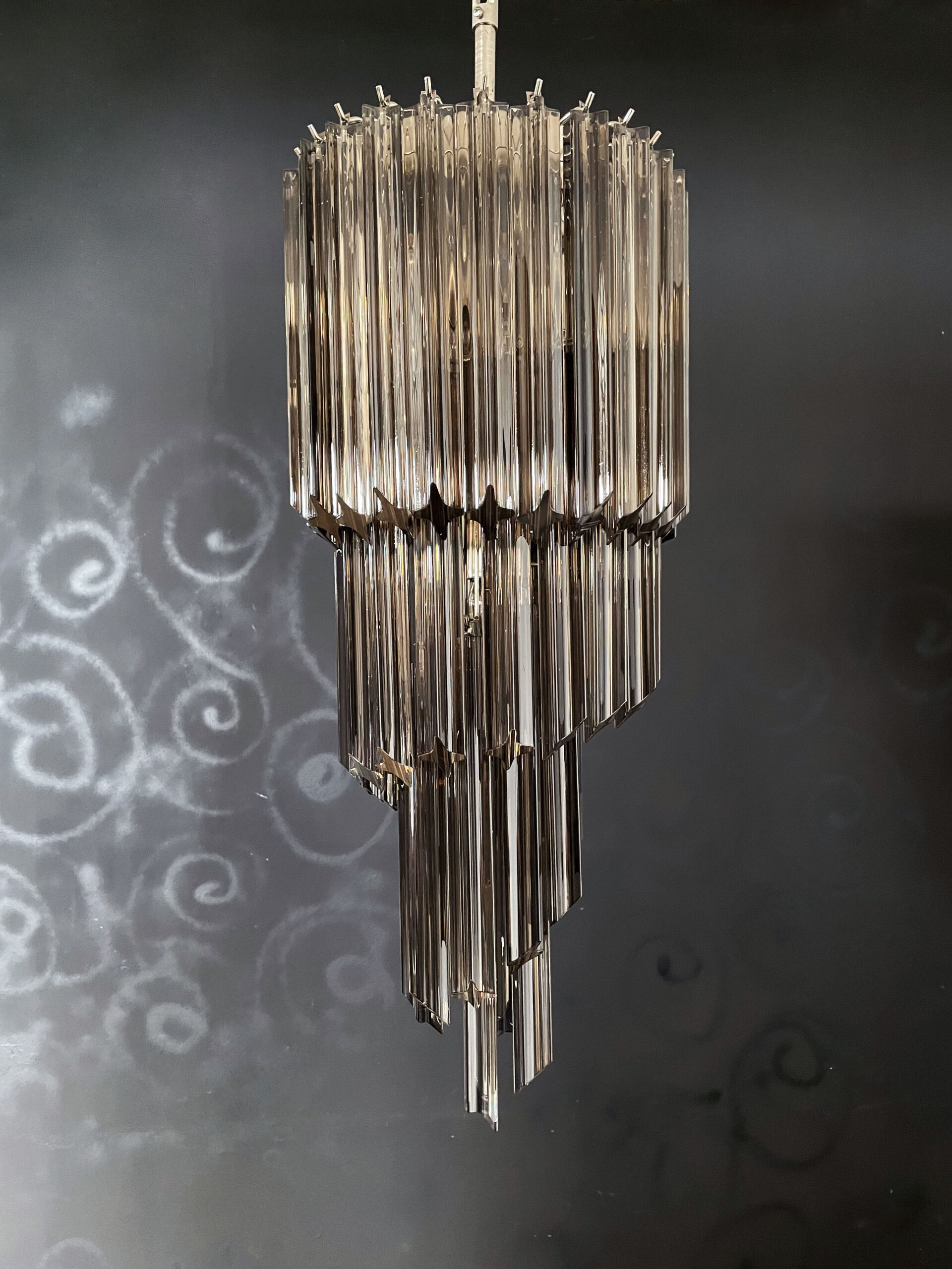 Handblown Murano glass — Quadriedri Smoked