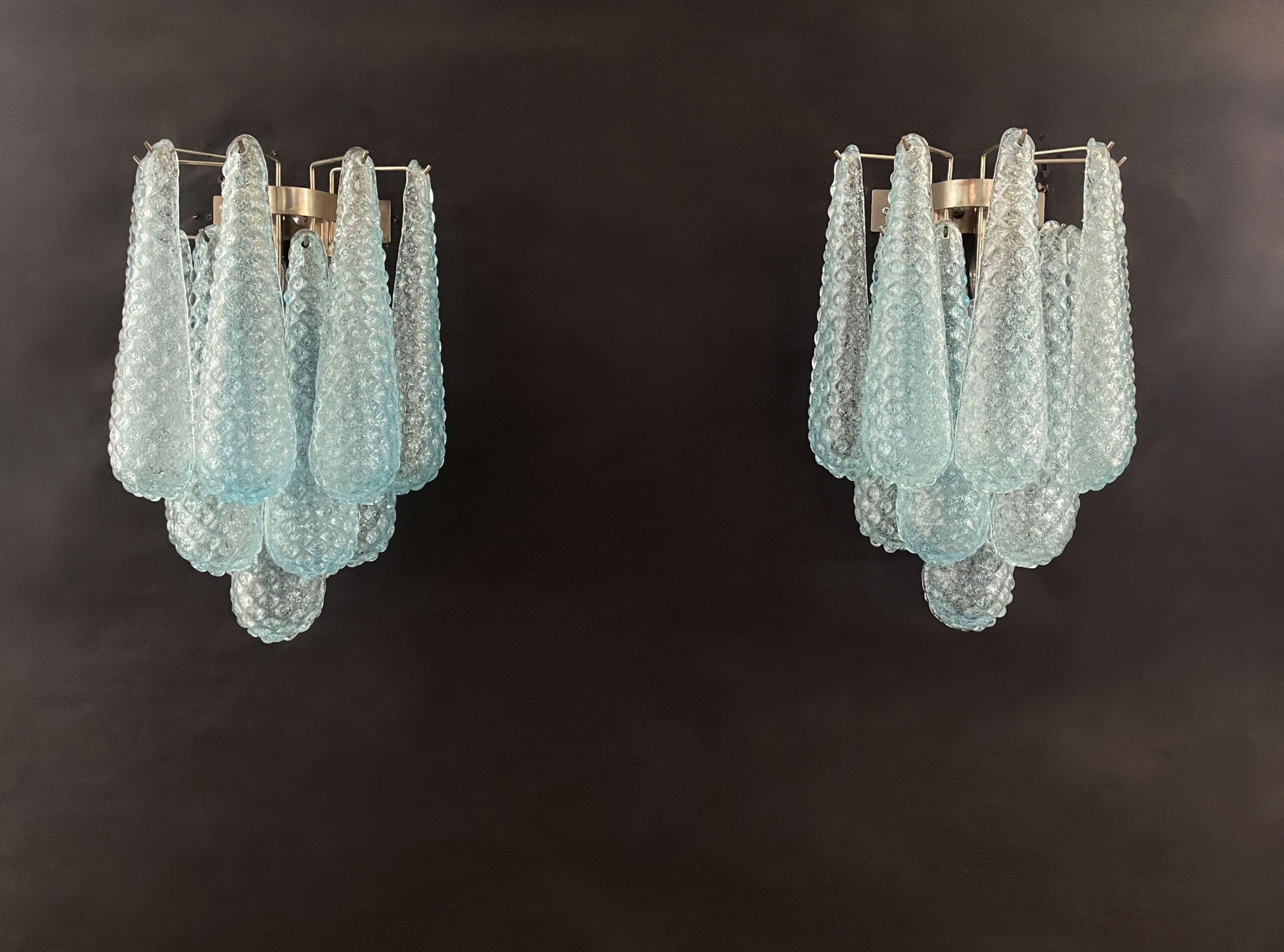 Handblown Murano glass — Drops Blue