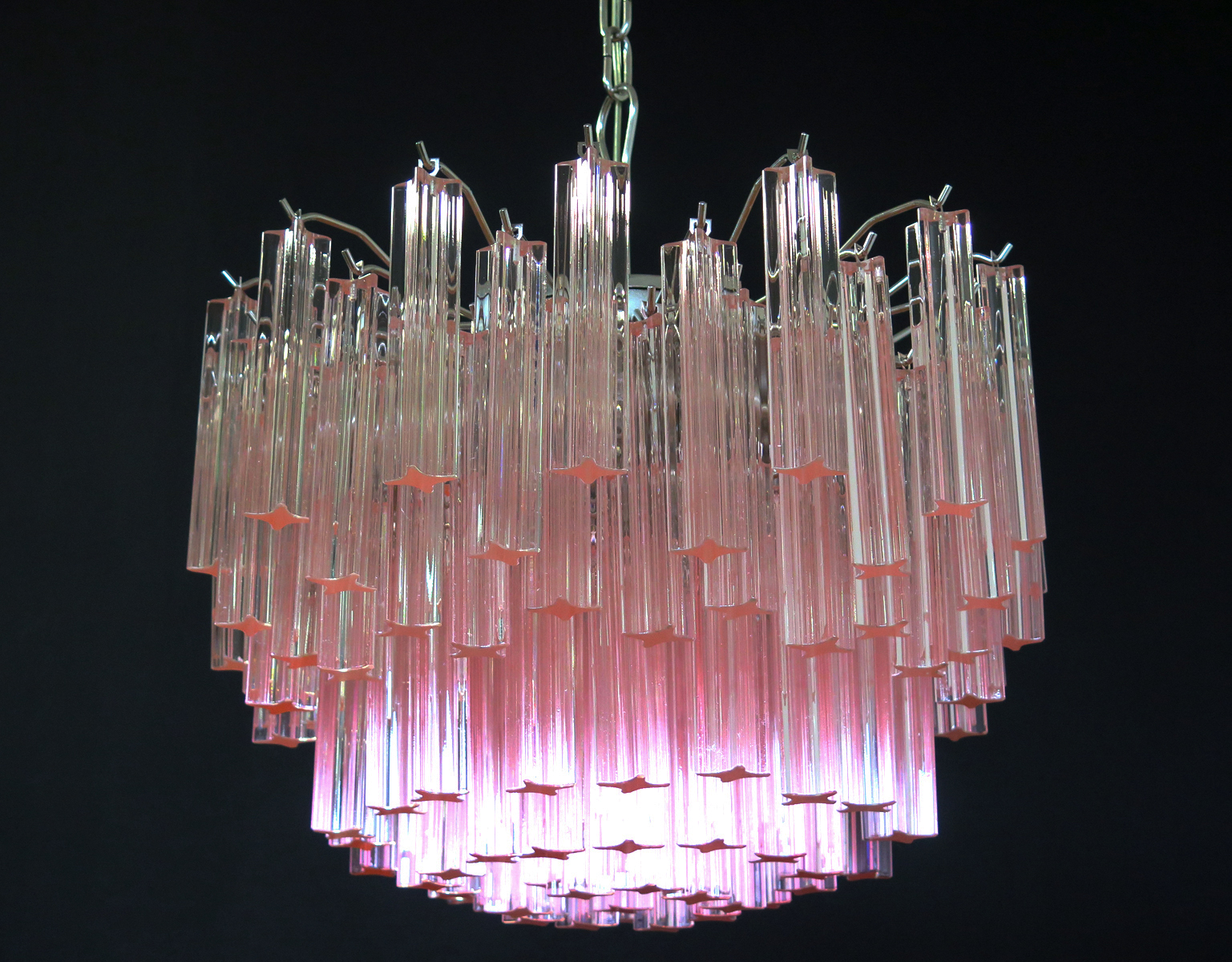 Handblown Murano glass — Quadriedri Pink