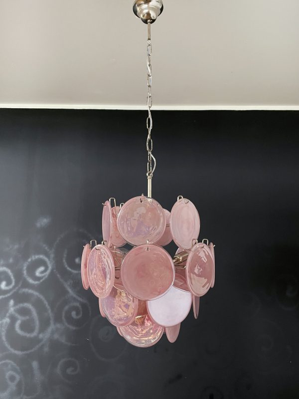 Handblown Murano glass — Disks Pink