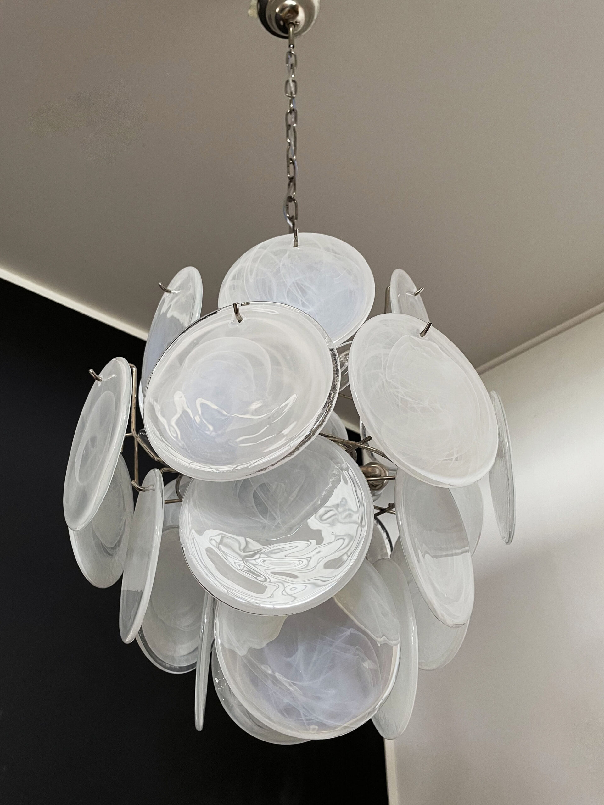 Handblown Murano glass — Disks White