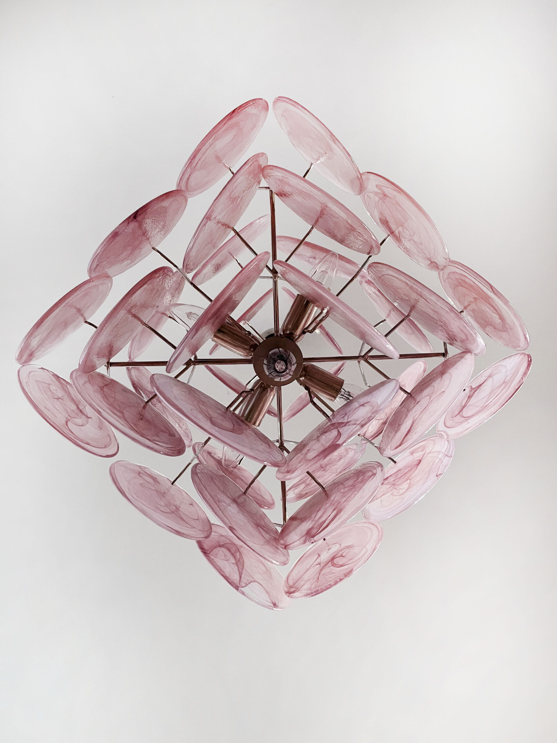 Handblown Murano glass — Disks Pink
