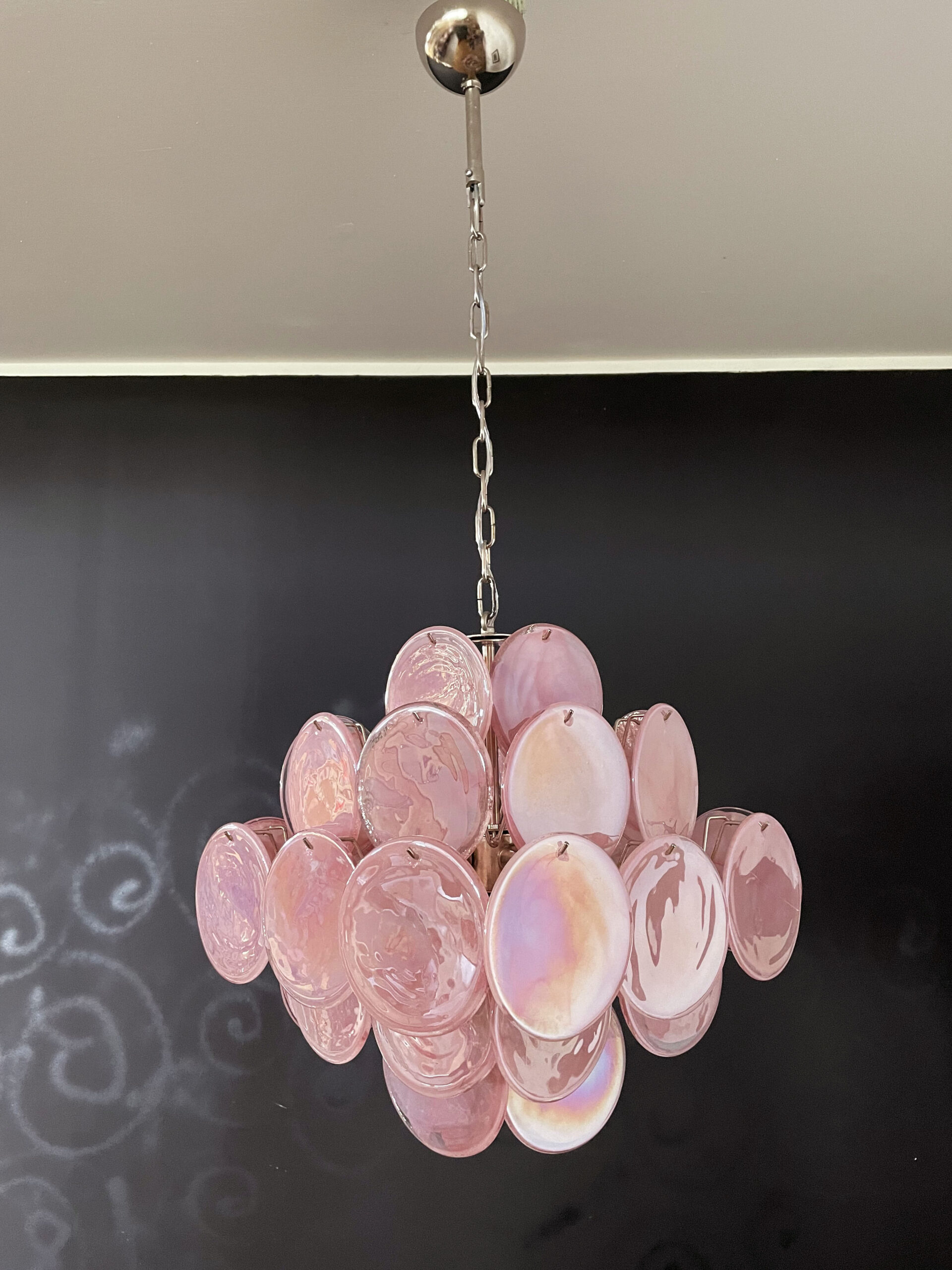 Handblown Murano glass — Disks Pink