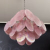 Pink Murano Disks Chandelier – 36 Glass Discs