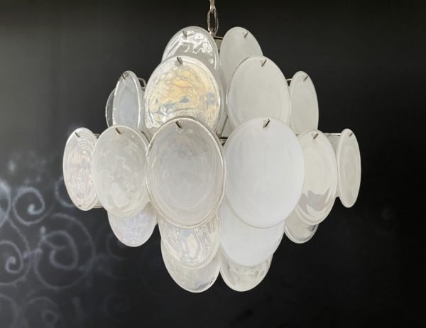 Handblown Murano glass — Disks White