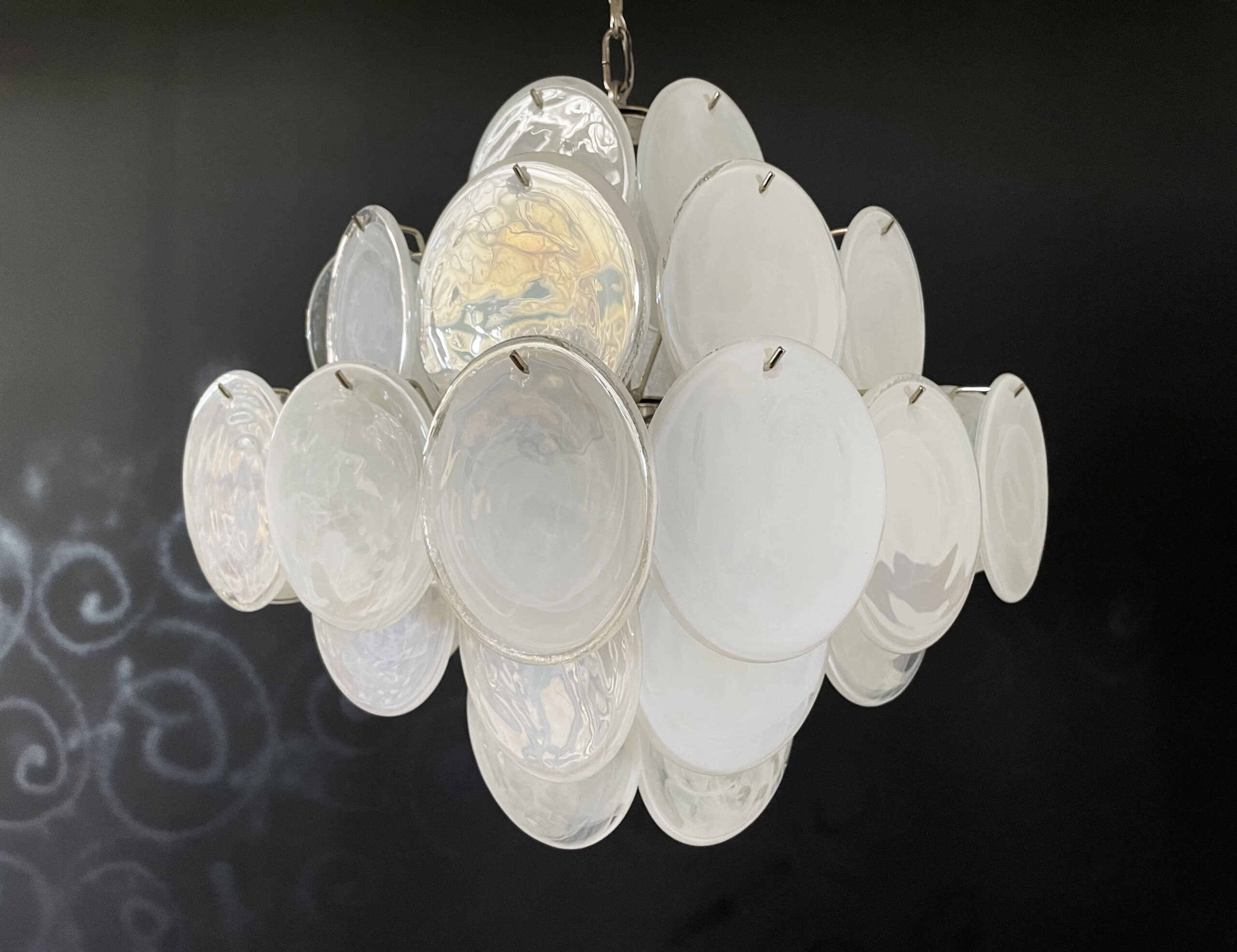Handblown Murano glass — Disks White