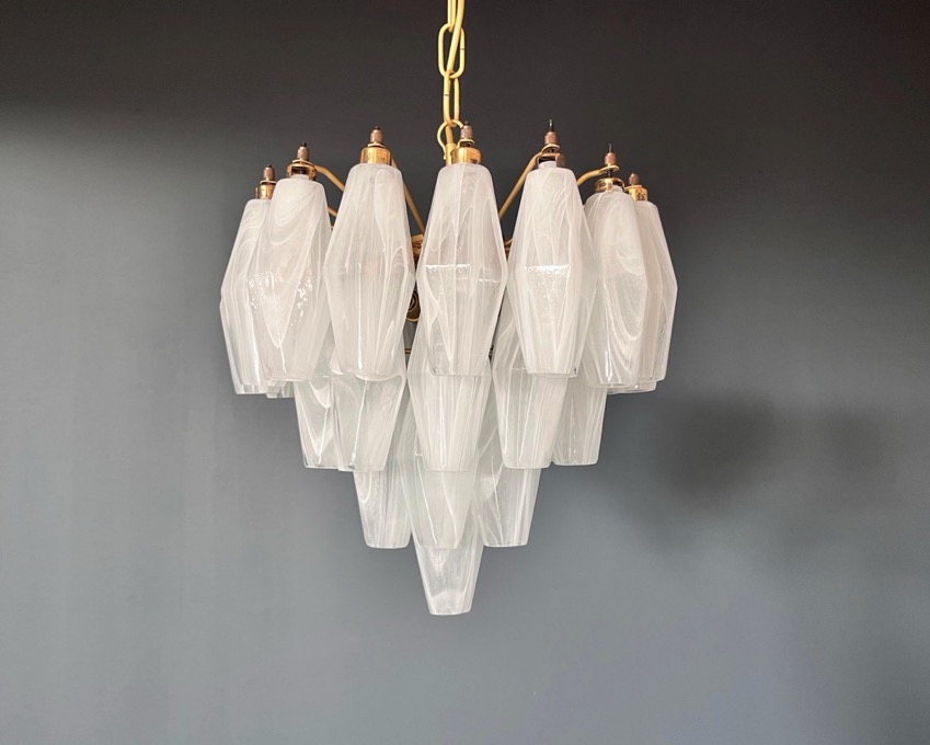 Handblown Murano glass — Poliedri White
