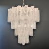 Handblown Murano glass — Tubular White/Red