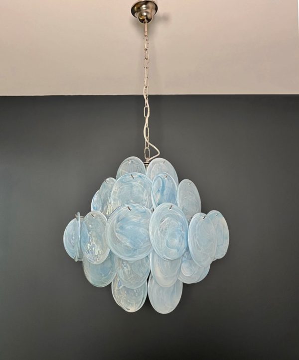Handblown Murano glass — Disks Blue