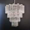 Handblown Murano glass — Tubular Transparent/Red