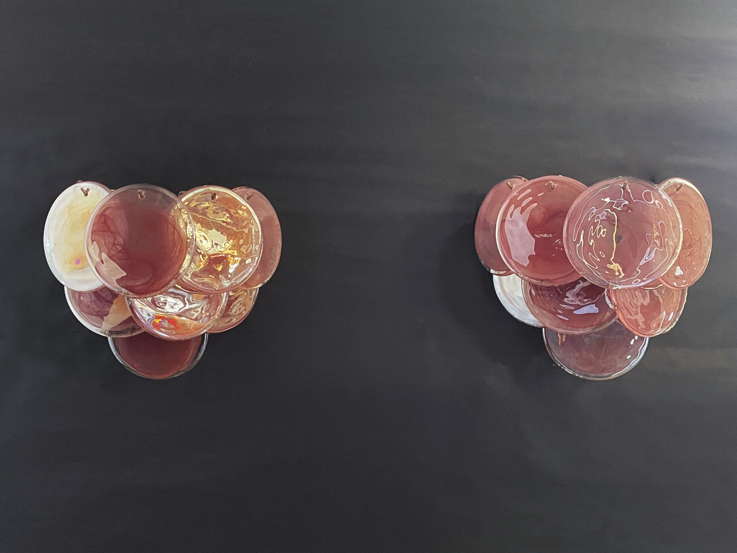 Handblown Murano glass — Disks Pink