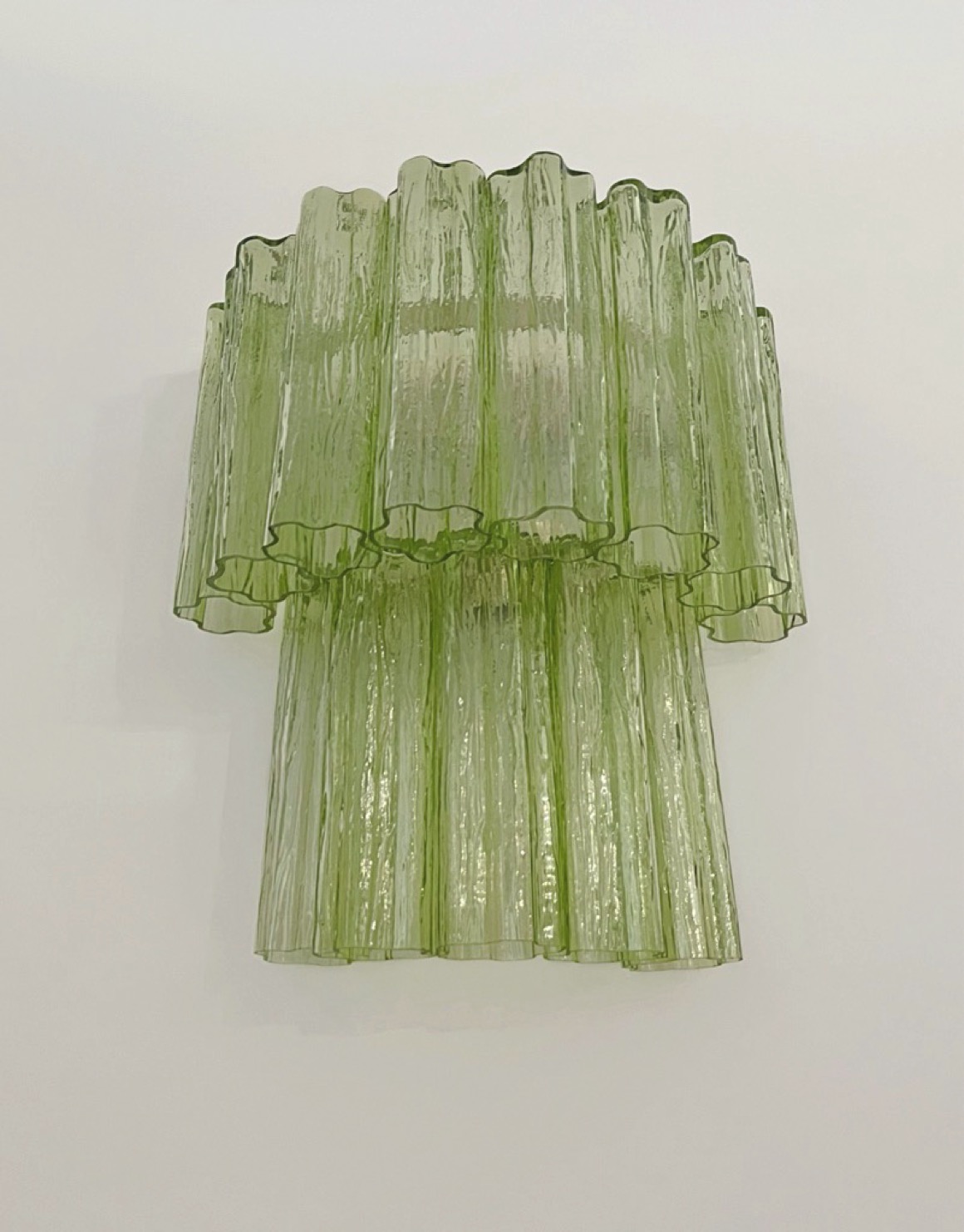 Handblown Murano glass — Tubular Green