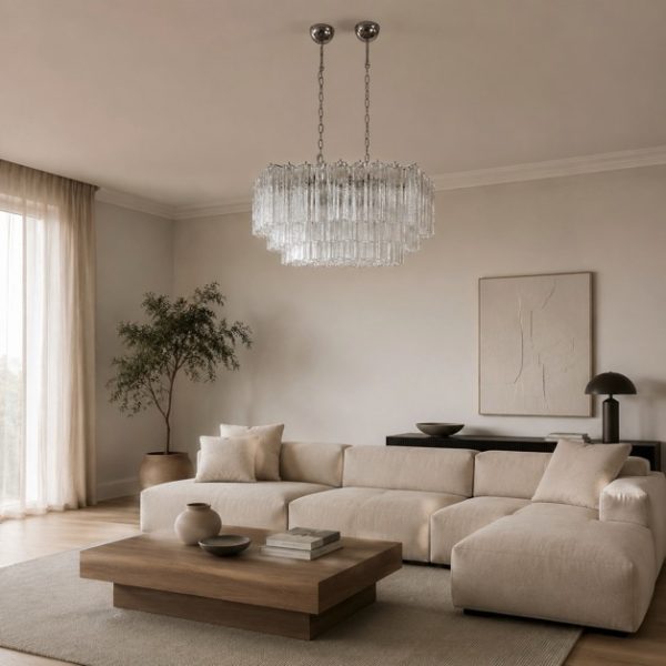 Handblown Murano glass — Tubular Transparent