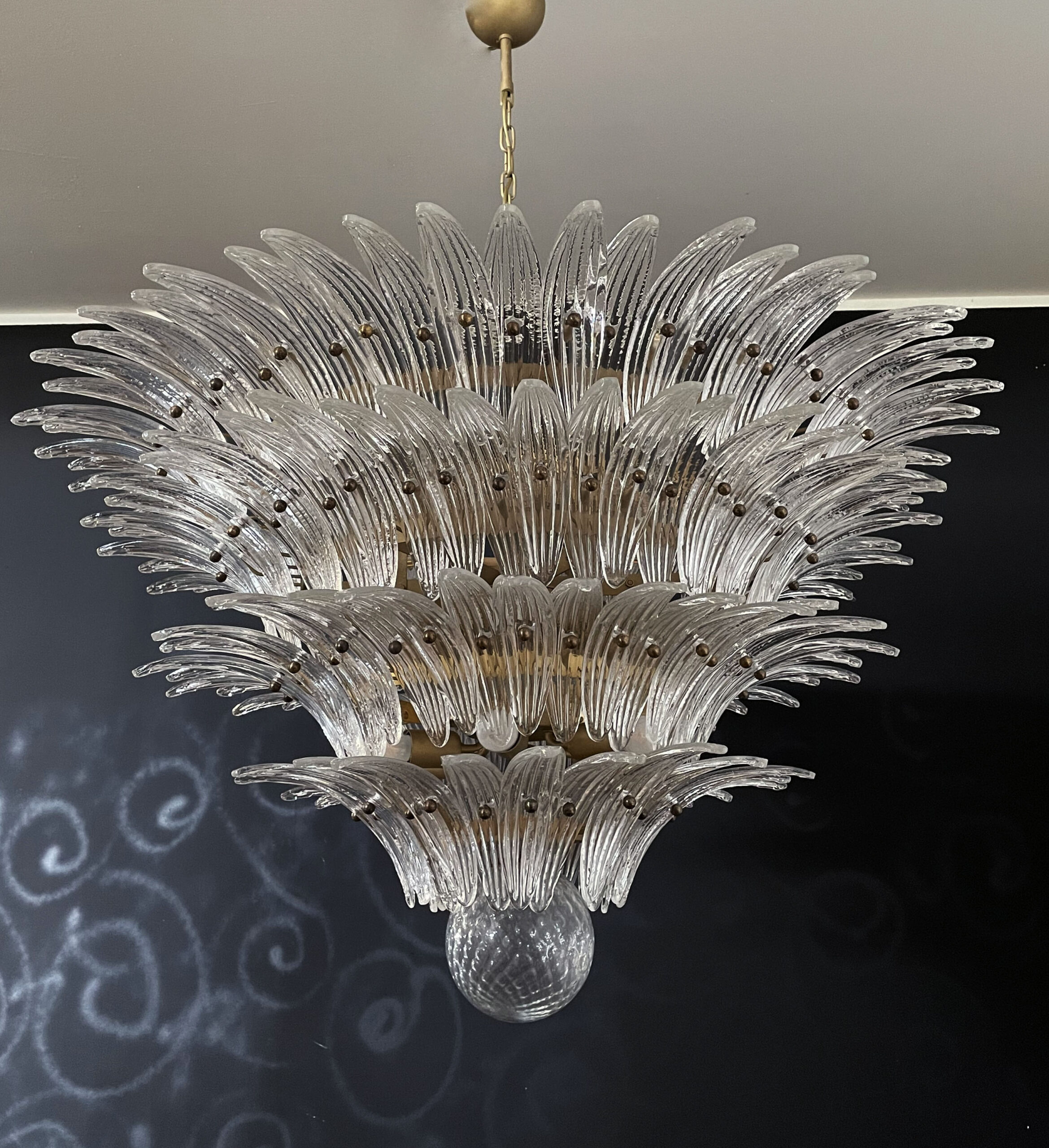 Handblown Murano glass — Palmette Transparent