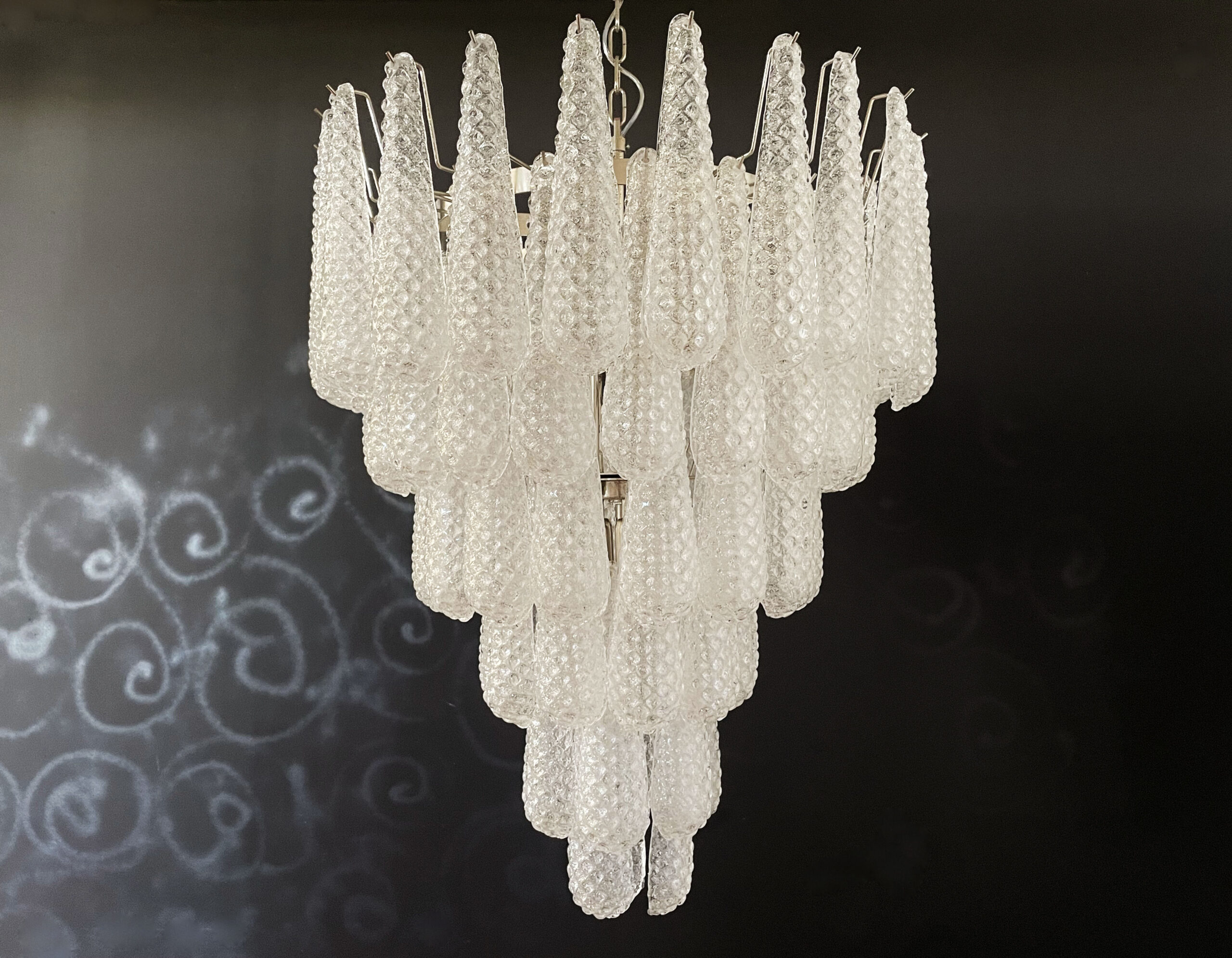 Transparent Murano Drops Chandelier – 75 Glass Drops