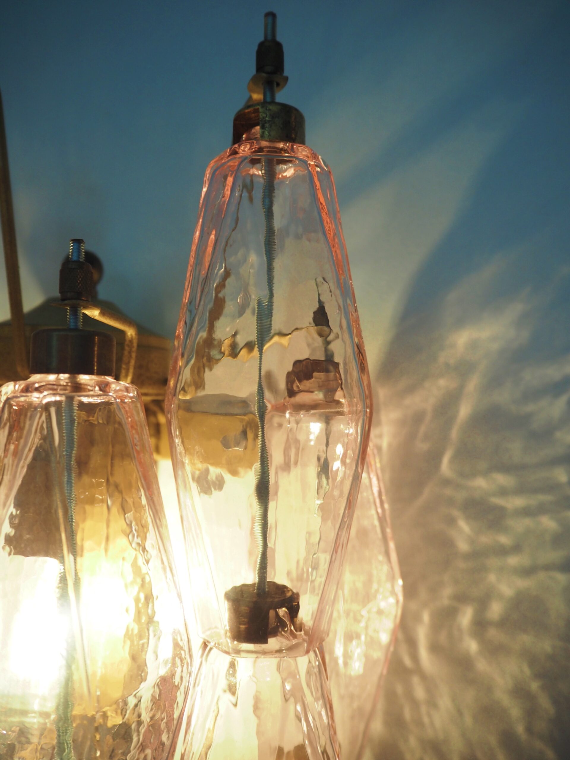 Handblown Murano glass — Poliedri Pink