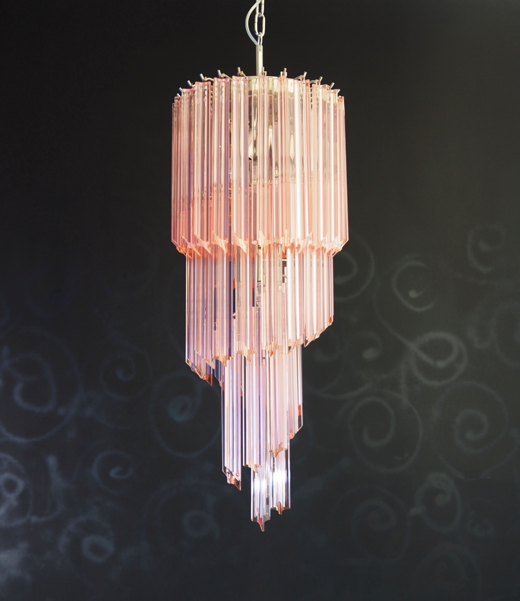 Handblown Murano glass — Quadriedri Pink