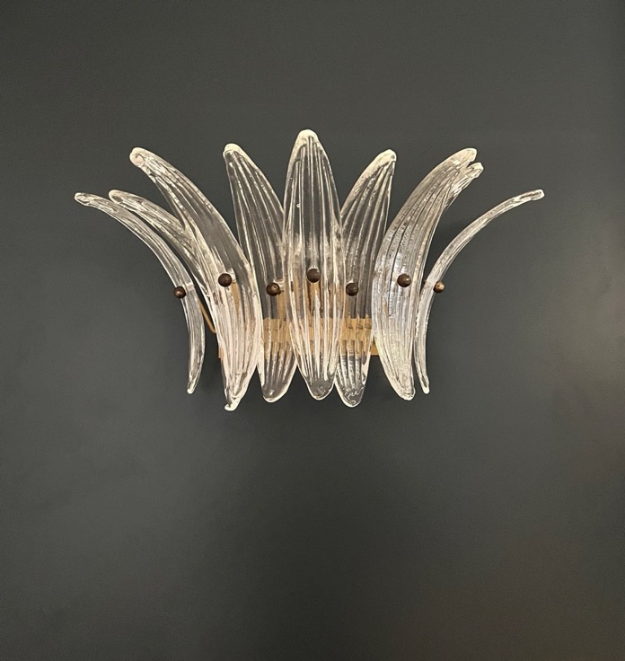 Handblown Murano glass — Palmette Transparent