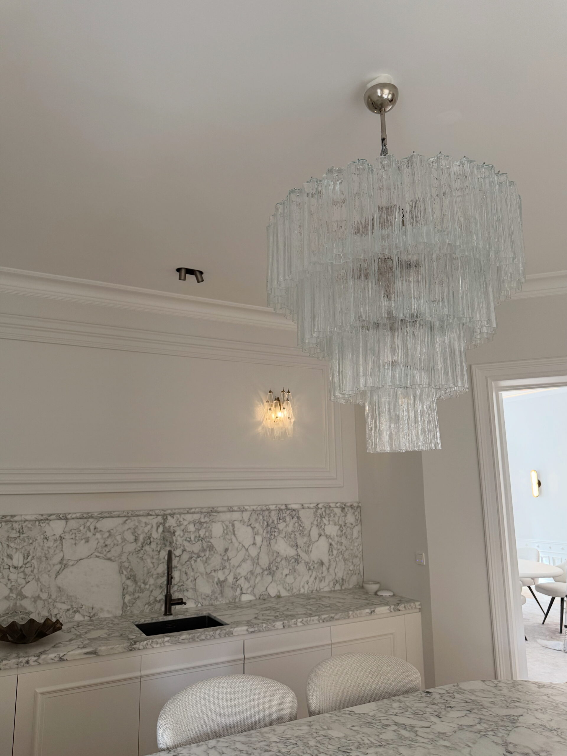 Murano Tubular Chandelier – 75 Glass Prisms — additional view 3