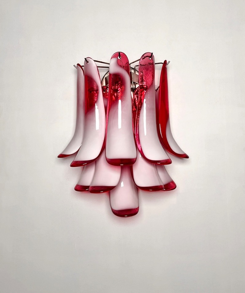Handblown Murano glass — Petal Red