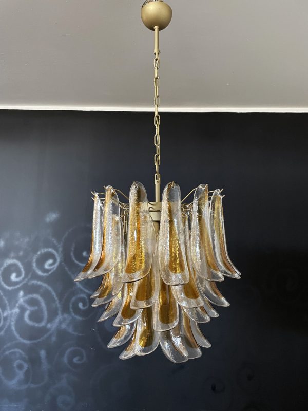 Handblown Murano glass — Petal Amber