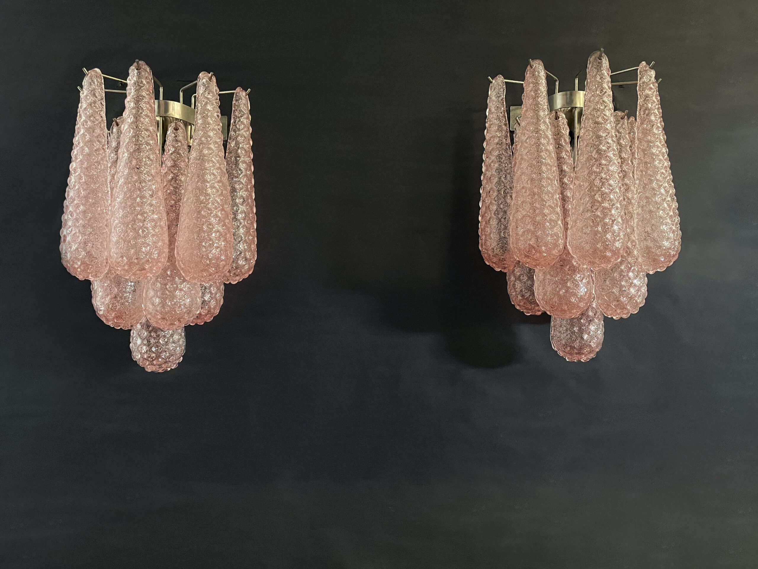 Handblown Murano glass — Drops Pink