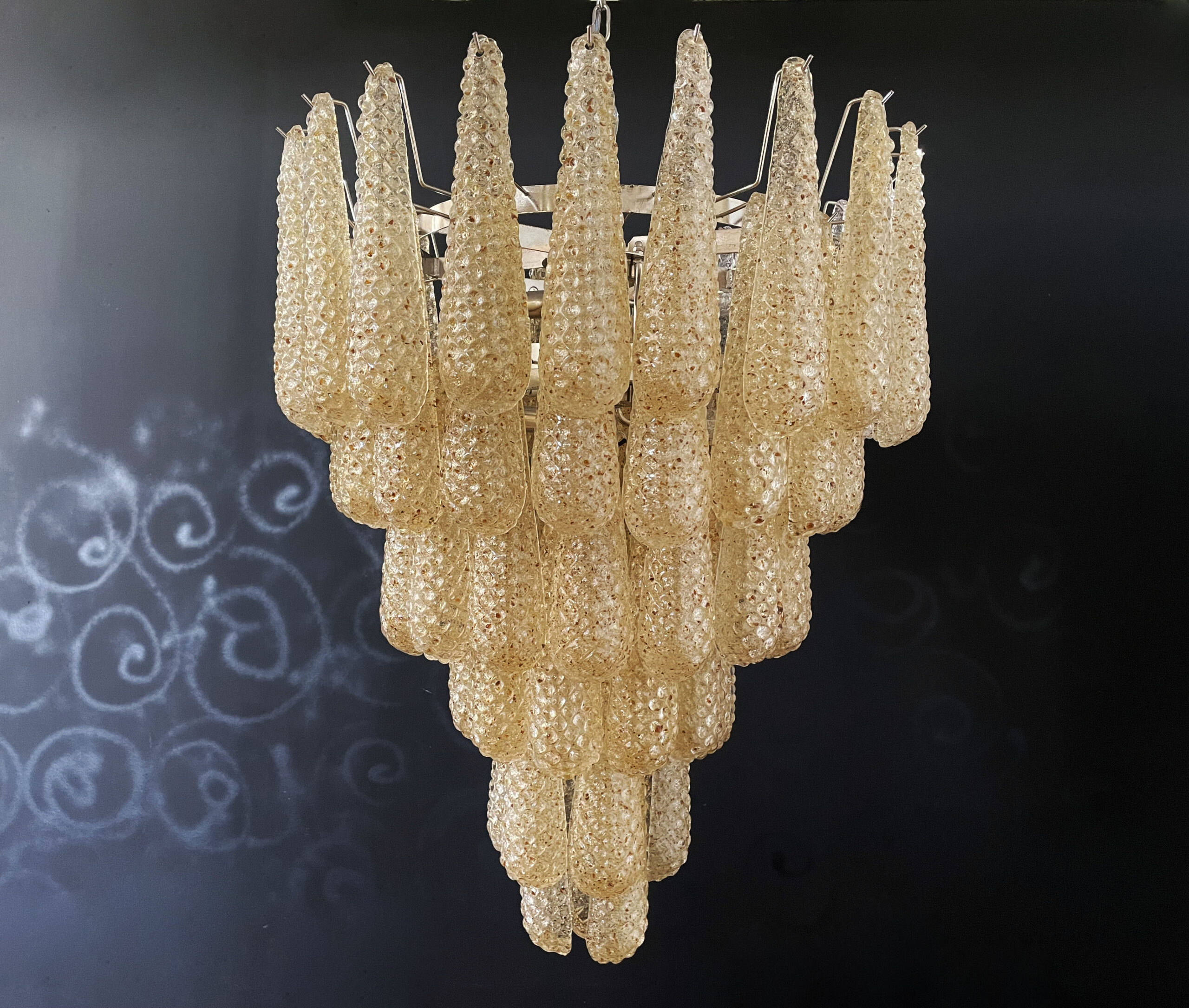 Handblown Murano glass — Drops Amber