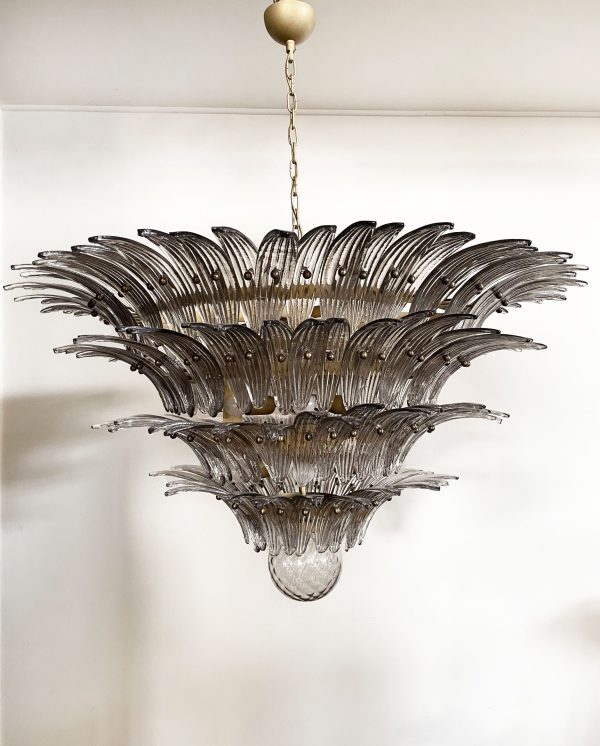 Handblown Murano glass — Palmette Smoked