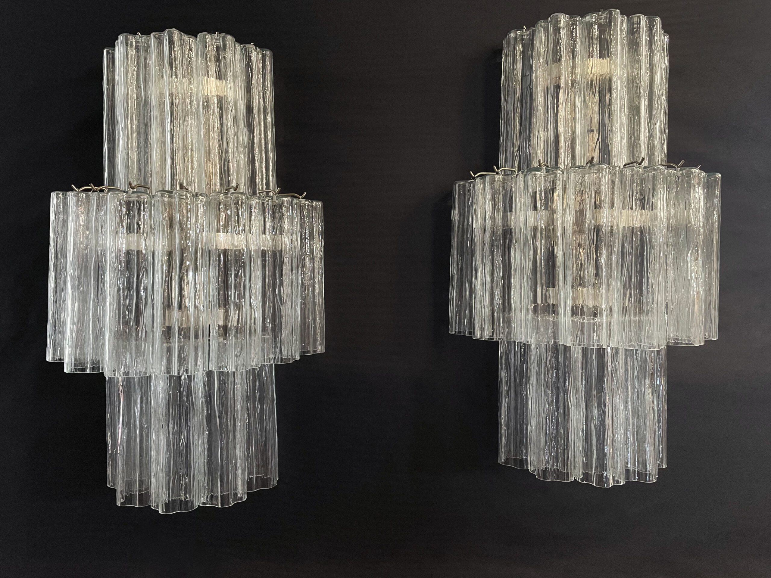 Handblown Murano glass — Tubular Transparent