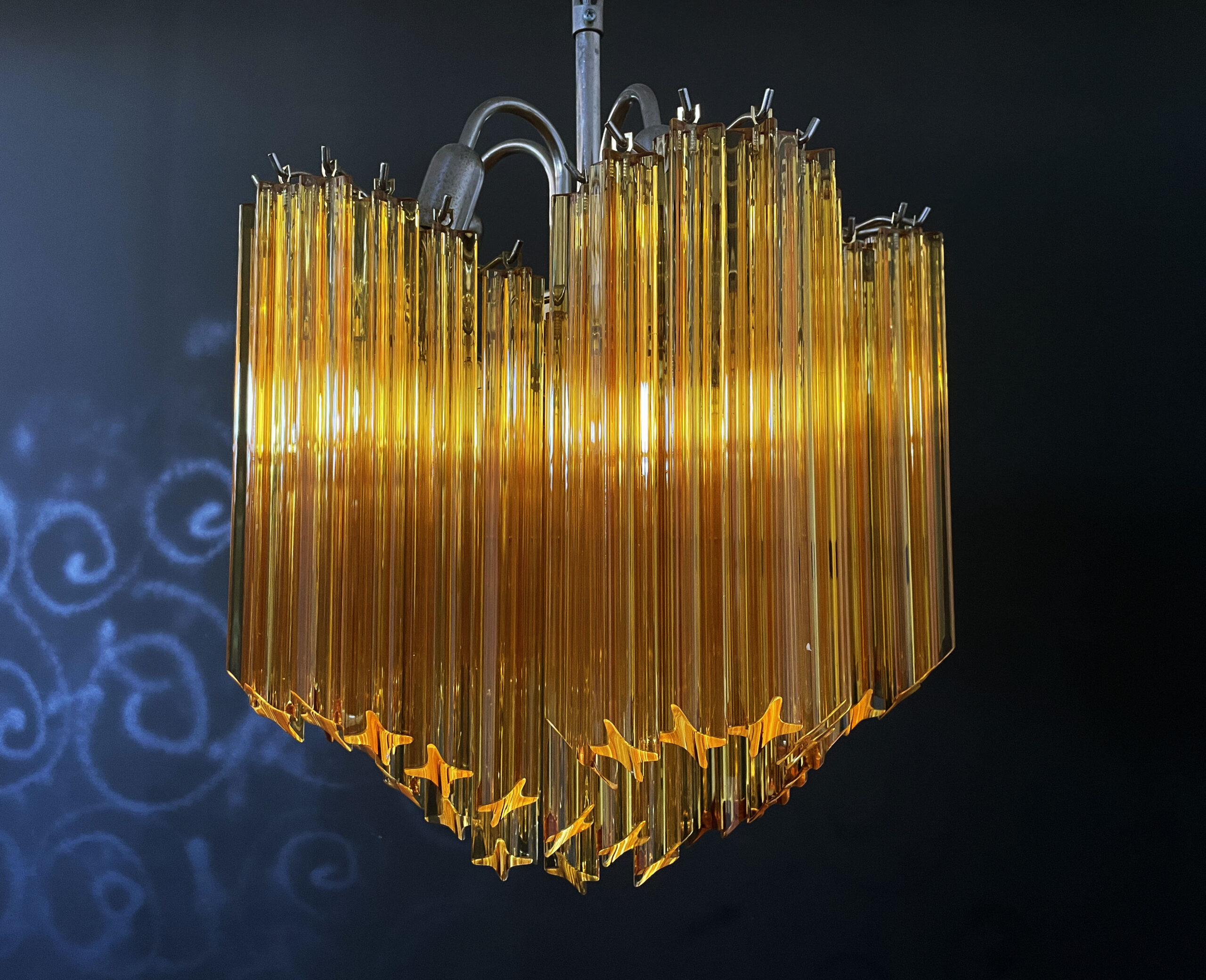 Handblown Murano glass — Quadriedri Amber