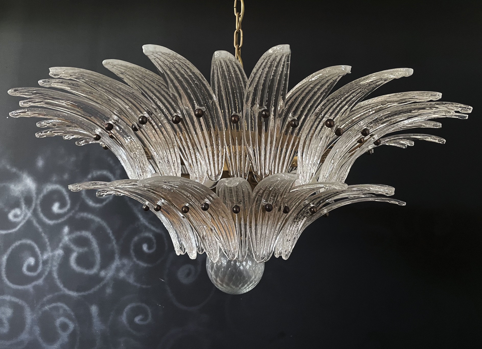 Handblown Murano glass — Palmette Transparent