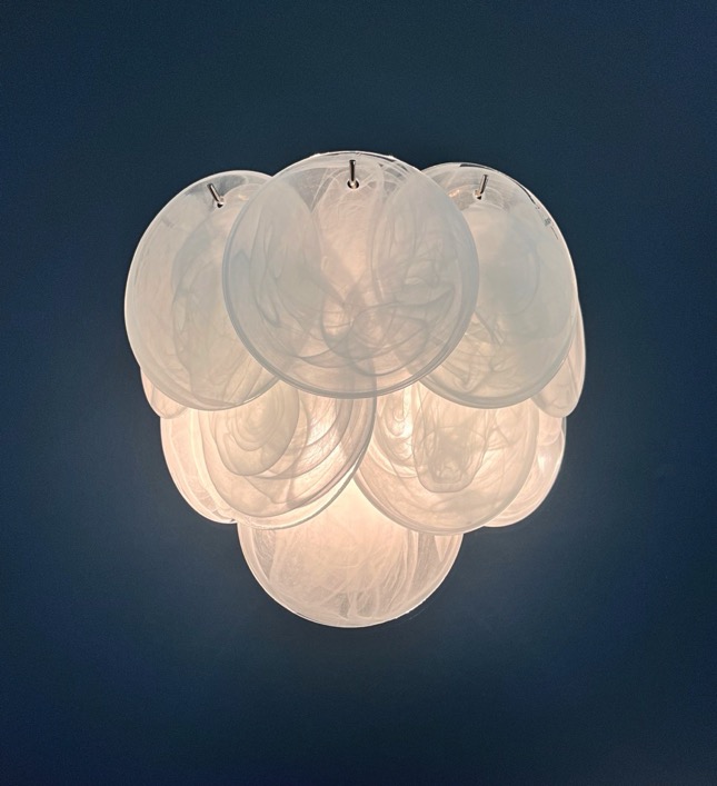 Handblown Murano glass — Disks White