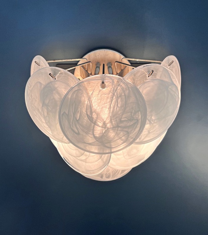 Handblown Murano glass — Disks White