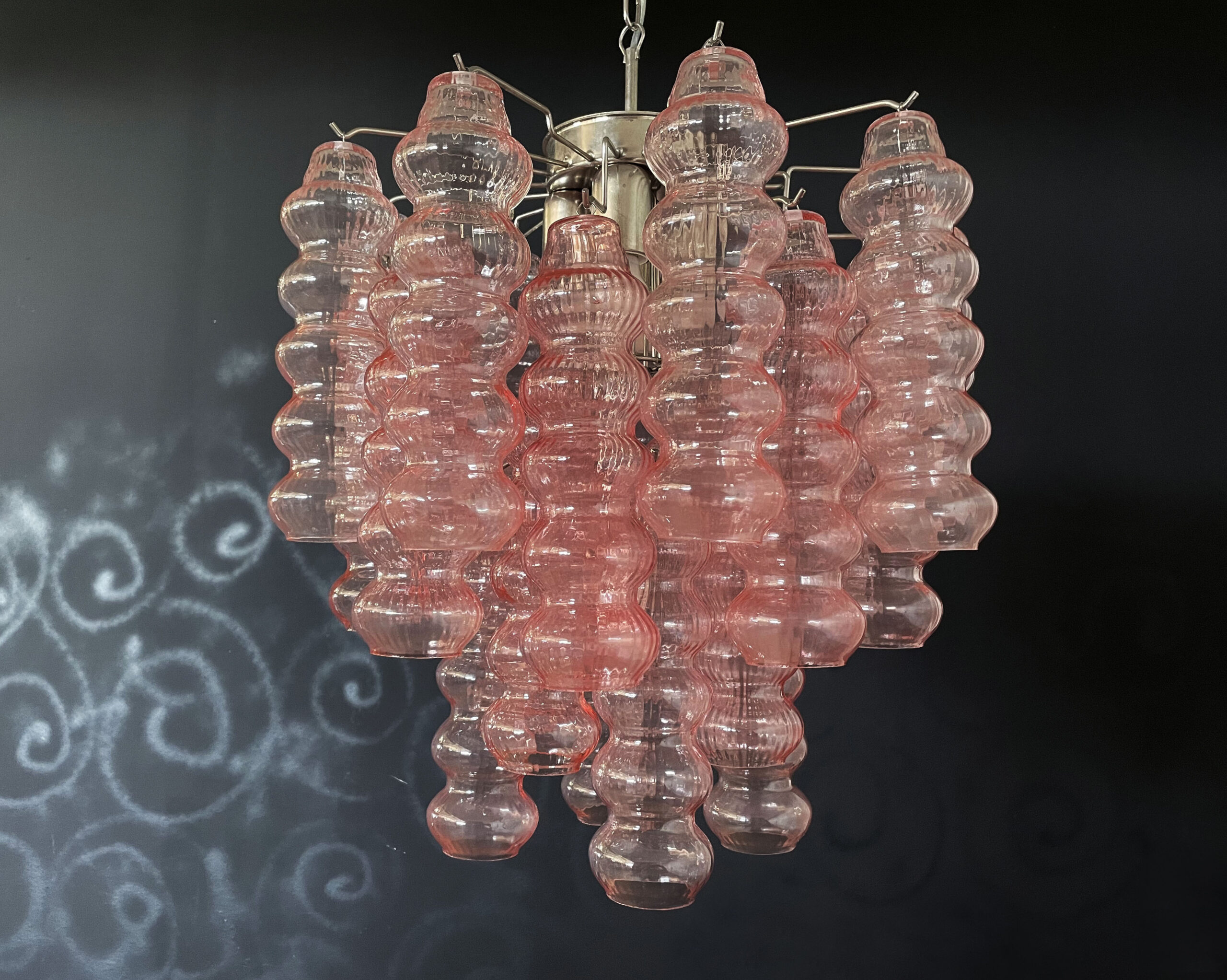 Handblown Murano glass — Tubular Pink