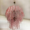 Pink Murano Tubular Chandelier – 48 Glass Prisms