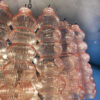 Pink Murano Tubular Chandelier – 48 Glass Prisms