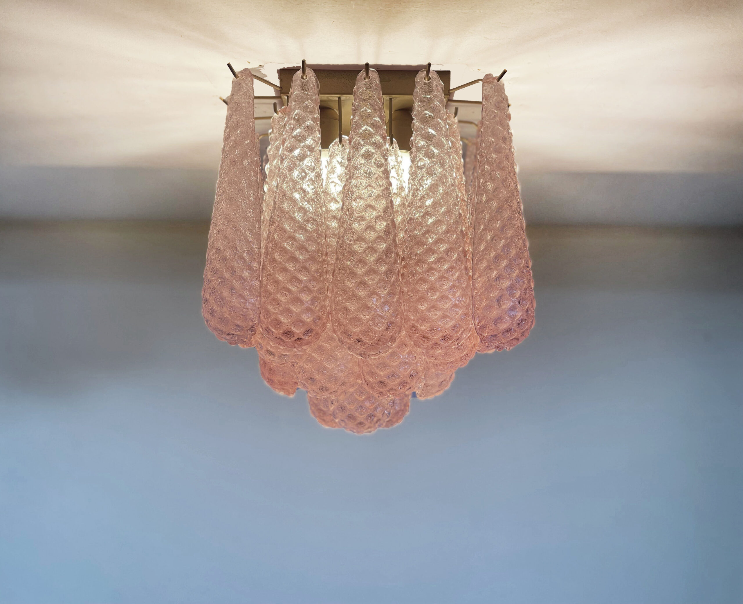Handblown Murano glass — Drops Pink