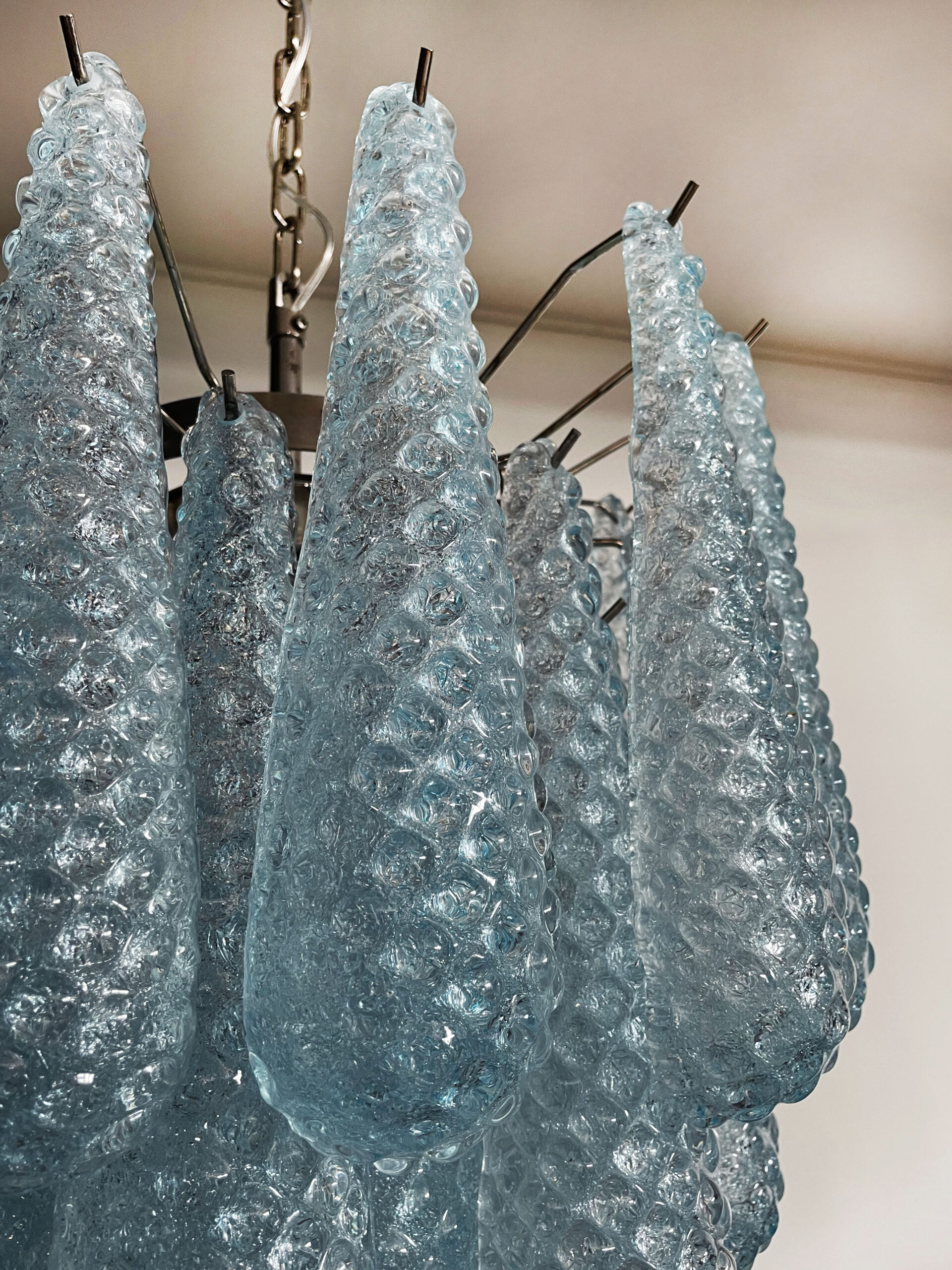 Handblown Murano glass — Drops Blue