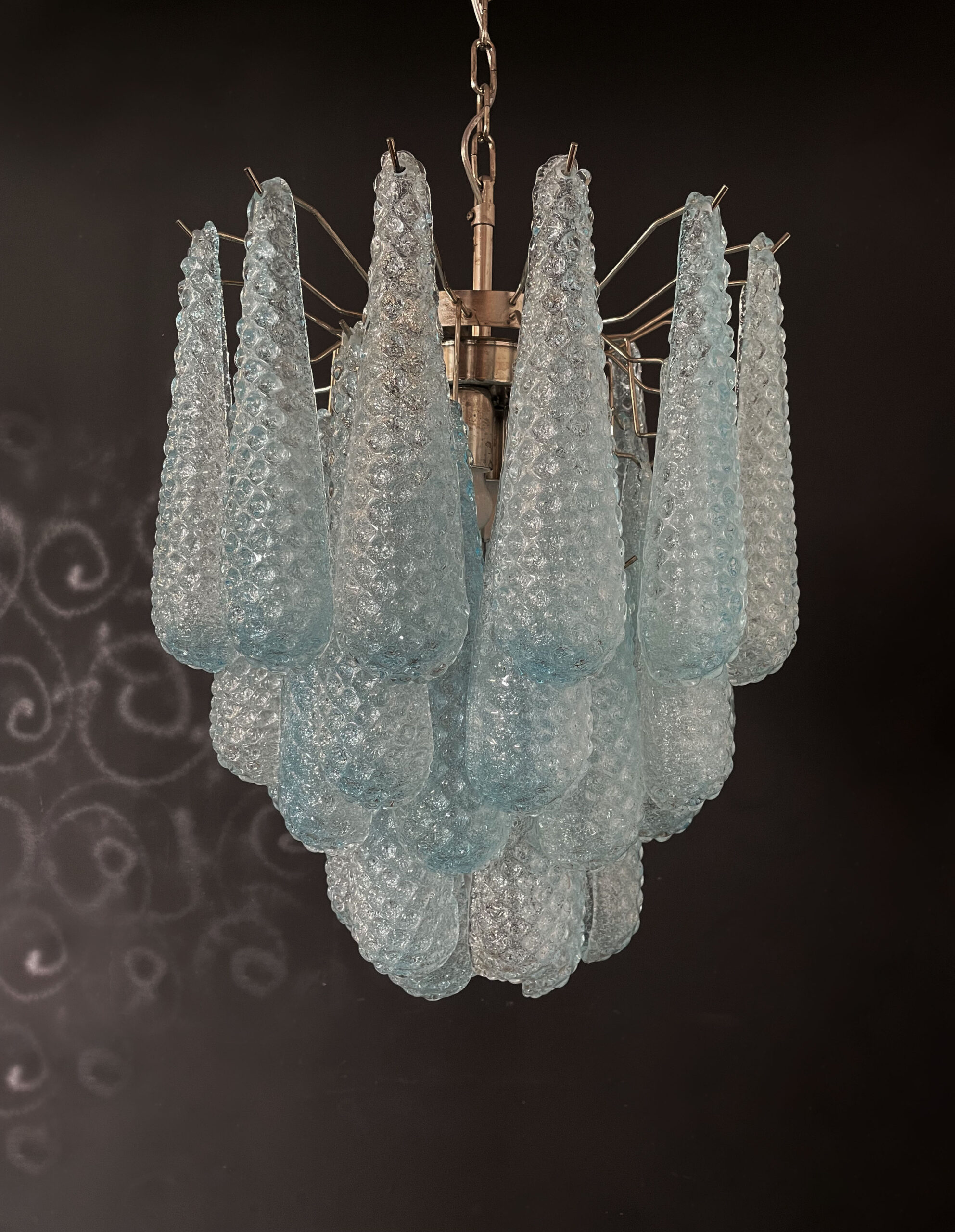 Handblown Murano glass — Drops Blue