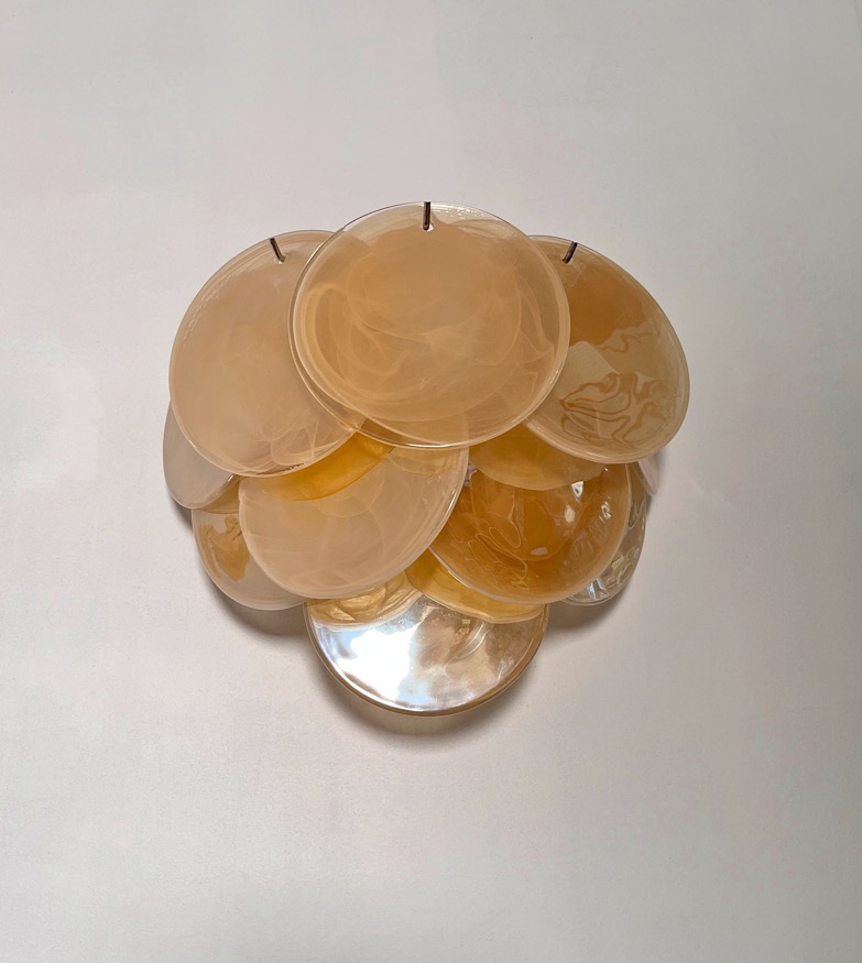 Handblown Murano glass — Disks Gold