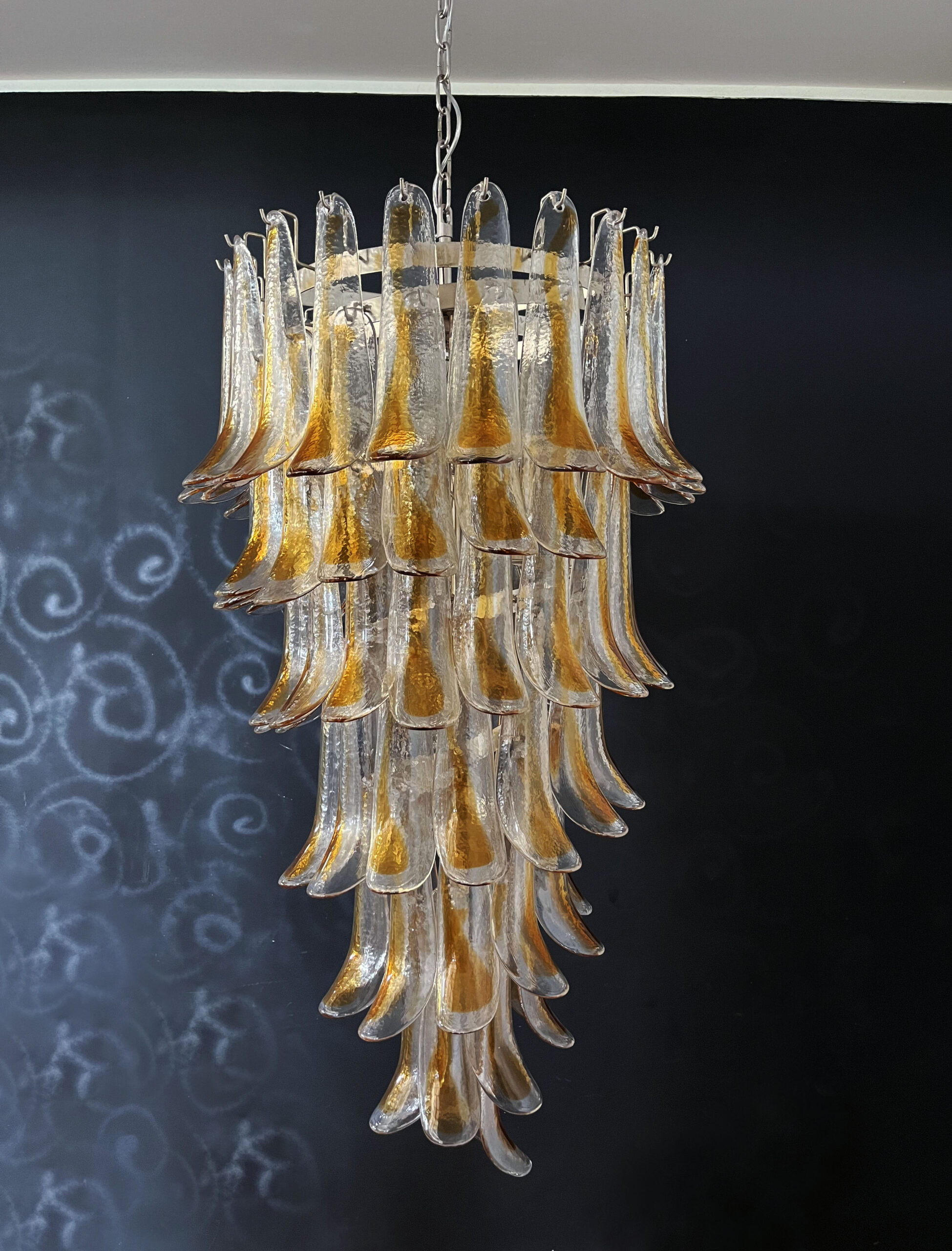 Handblown Murano glass — Petal Amber
