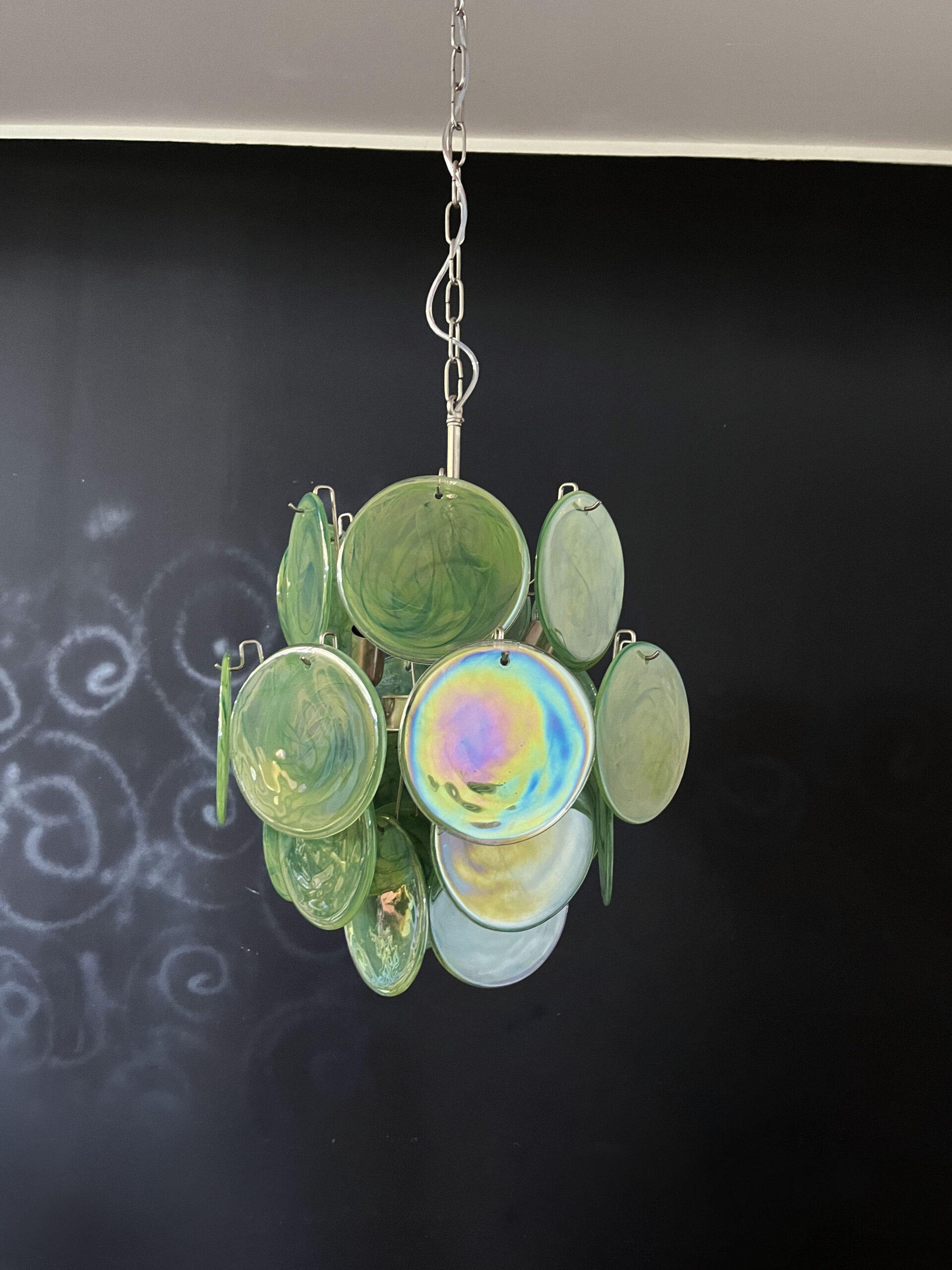 Handblown Murano glass — Disks Green